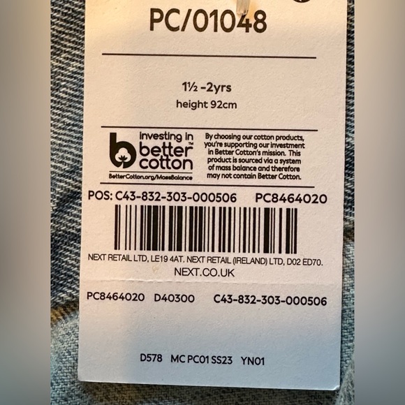 NWT Next Blue Denim Hooded Shacket size 1 1/2-2Yrs - Picture 7 of 14